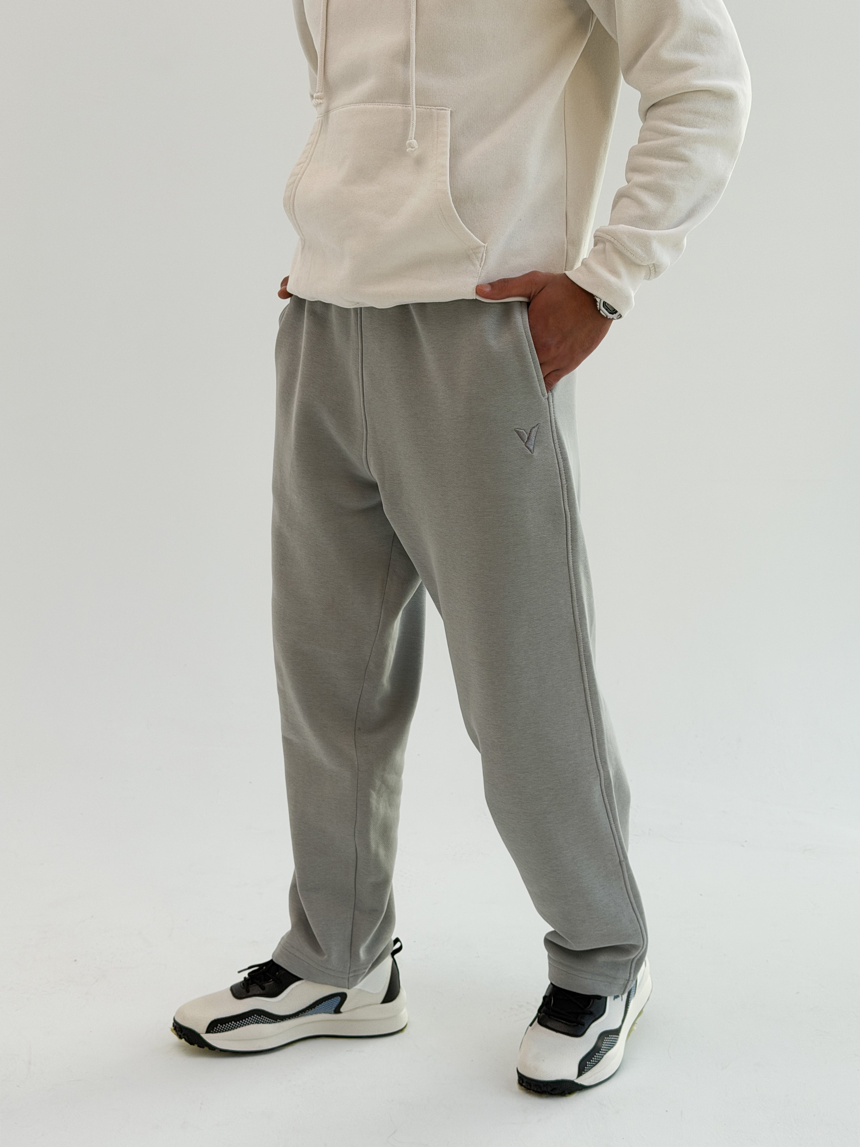 Pearl silver Tailored sweatpants